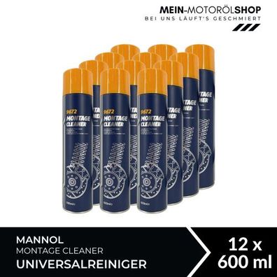 Mannol Montage Cleaner / Bremsenreiniger / Universalreiniger 12x600 ML