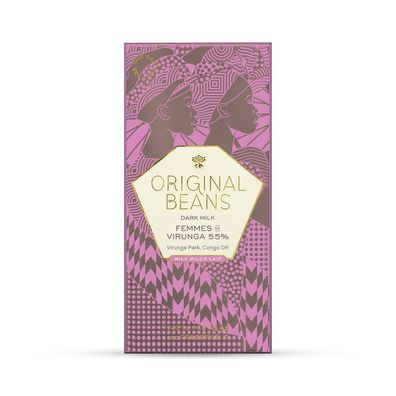 6x Original Beans Original Beans Femmes de Virunga 55% Bio Milchschokolade 70g