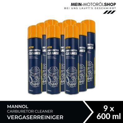 Mannol Carburetor Cleaner Vergaserreiniger 600 ML 9x600 ML