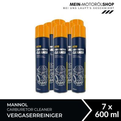 Mannol Carburetor Cleaner Vergaserreiniger 600 ML 7x600 ML