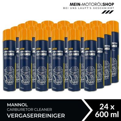 Mannol Carburetor Cleaner Vergaserreiniger 600 ML 24x600 ML