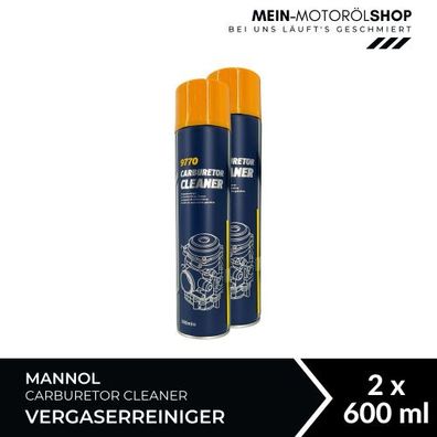 Mannol Carburetor Cleaner Vergaserreiniger 600 ML 2x600 ML