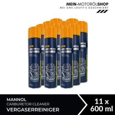 Mannol Carburetor Cleaner Vergaserreiniger 600 ML 11x600 ML