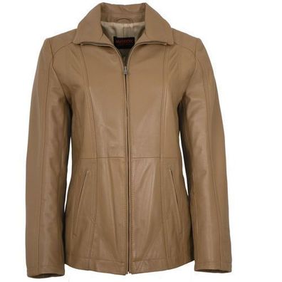 MADDOX - Damen Echtleder Lederjacke Lammnappa camel