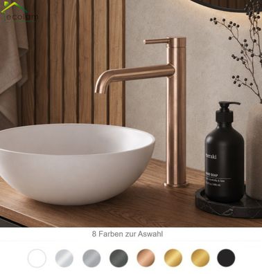 Waschtischarmatur hohe Armatur Wasserhahn Badarmatur chrom gold black Premium