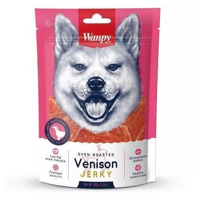 WANPY für Hunde – Venison Jerky 100 g