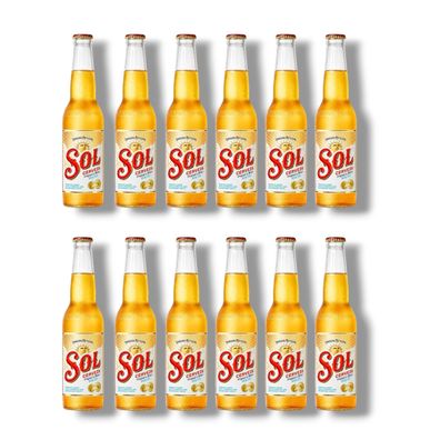 Sol Cerveza Lagerbier 12 x 0,33l - Mexikanisches Lagerbier 4,2 % Vol