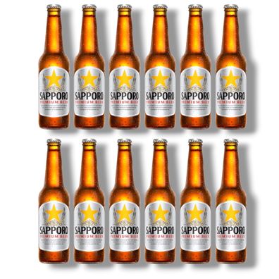 12 x 0,33 l Sapporo Bier aus Japan