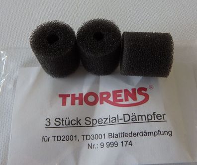 Thorens Spezial Dämpfer für Blattfedern - RDC TD 2001 / 3001 / 325 - 3 Stück NOS