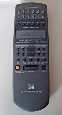 Original Dual RC 2100 Fernbedienung für Mini 2100 Digital Hi-Fi System | NOS