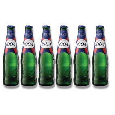 Kronenbourg 1664 Lager 6 x 0,33l - Französisches Lagerbier 5,0 % Vol