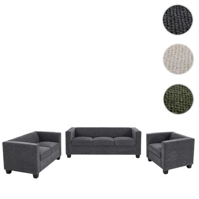 3-2-1 Sofagarnitur Lille, Couchgarnitur Nosagfederung Stoff/Textil Chenille