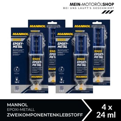 Mannol Epoxi-Metall Zweikomponentenklebstoff 4x24 ML