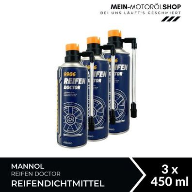 Mannol Reifen Doctor Reifendichtmittel 3x450 ML
