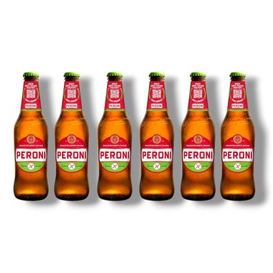 Peroni Senza Glutine 6 x 0,33l- Italienisches glutenfreies Lagerbier 5,1% Vol