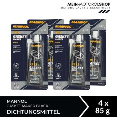 Mannol Gasket Maker Black Dichtungsmittel 4x85 Gramm