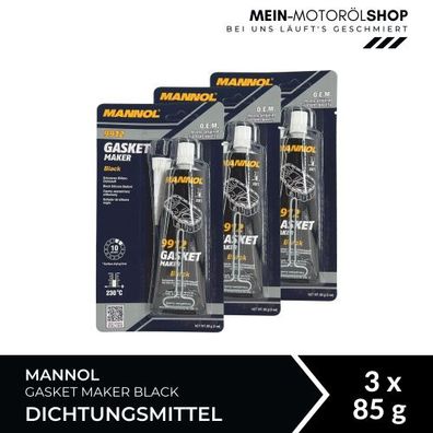 Mannol Gasket Maker Black Dichtungsmittel 3x85 Gramm