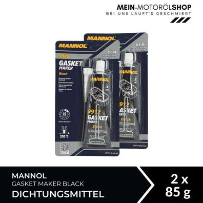 Mannol Gasket Maker Black Dichtungsmittel 2x85 Gramm