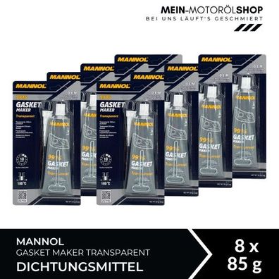 Mannol Gasket Maker Transparent Dichtungsmittel 8x85 Gramm