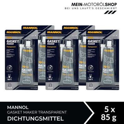 Mannol Gasket Maker Transparent Dichtungsmittel 5x85 Gramm