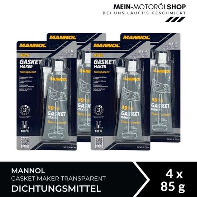 Mannol Gasket Maker Transparent Dichtungsmittel 4x85 Gramm