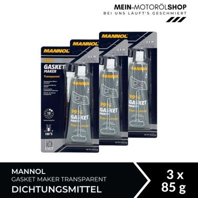 Mannol Gasket Maker Transparent Dichtungsmittel 3x85 Gramm