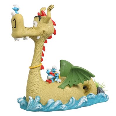Schlümpfe auf dem Wasserdrachen - Figur für Süß- und Salzwasseraquarien