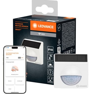 Ledvance SMART+ WiFi Bewegungsmelder außen IP65 solar mit Akku weiß