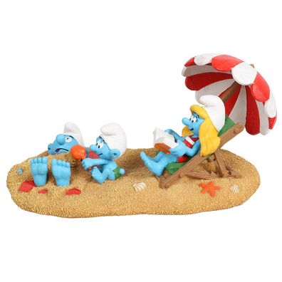 Schlümpfe am Strand - Schlumpfine & Baby - Figur für Süß- und Salzwasseraquarien
