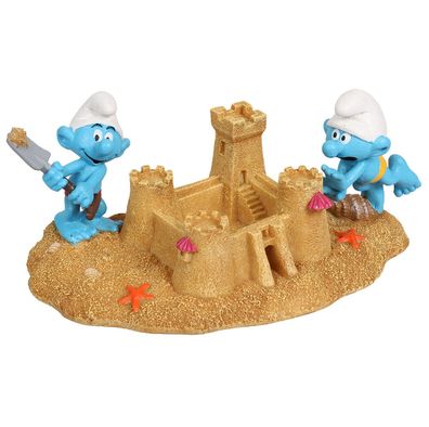 Schlümpfe bauen eine Sandburg - Figur für Süß- und Salzwasseraquarien