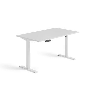 Schnellmontage Elektro-Hubtisch höhenverstellbar, 1400x800x740-1175, Weiß/Weiß