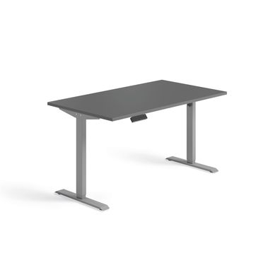 Schnellmontage Elektro-Hubtisch höhenverstellbar, 1400x800x740-1175, Onyx/Silber