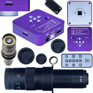 Puppis Mikroskopkamera Set KMPPP-HDMI-USB 51MP – 180x Zoom | C-Mount