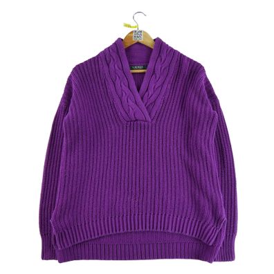 Lauren Ralph Lauren Damen lila Pullover Größe S #QWE1454