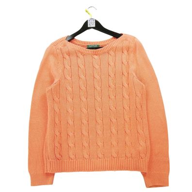 Lauren Ralph Lauren Damen Oranger Pullover Größe XL #QWE1467