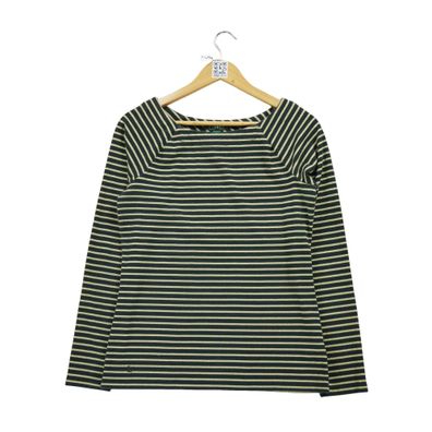 Lauren Ralph Lauren Damen Metallic-Effekt Schwarzer Pullover Größe L #QWE7414
