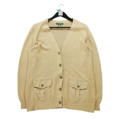 Lauren Ralph Lauren Damen Leinen Cardigan Westen Größe XL #QWE0139