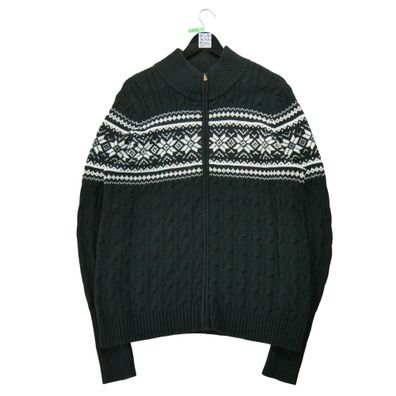 Lauren Ralph Lauren Damen schwarzer Strickjackenpullover Größe XL #QWE4428