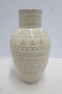 Gilde Vase, "Inka", Keramik, creme, VE 2, H. 30 cm, D. 16 cm Höhe: 30.00 cm Durchm