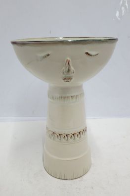 Gilde Vase, "Face", Keramik, creme, VE 2, L. 10 cm, B. 17 cm, H. 24 cm Höhe: 24.00