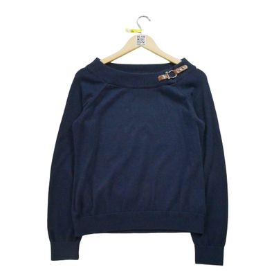 Lauren Ralph Lauren Damen Marineblauer Pullover Größe L #QWE1380