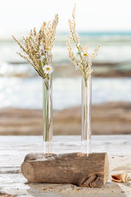 Gilde Vase, Holz, naturfarben, VE 8, L. 7 cm, B. 15 cm, H. 16 cm 59092