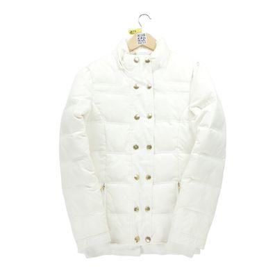 Juicy Couture Damen Beiger Steppmantel Größe M #QWE1624