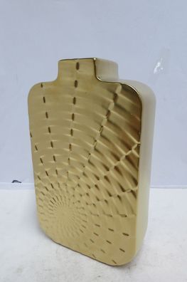 Gilde Vase, "Sunny", Keramik, goldfarben, VE 2, L. 8 cm, B. 19 cm, H. 30 cm Höhe: