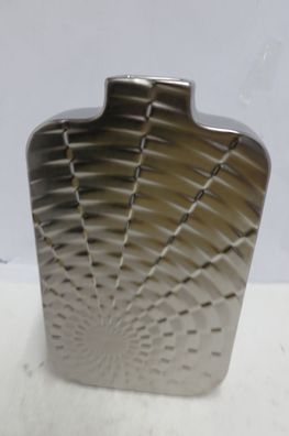 Gilde Vase, "Sunny", Keramik, silberfarben, VE 2, L. 8 cm, B. 19 cm, H. 30 cm