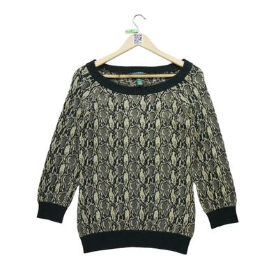 Lauren Ralph Lauren Damen Schwarzer Pullover Größe M #QWE4281