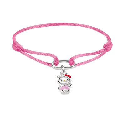 Thomas Sabo Schmuck Hello Kitty Textilarmband pink mit Charm Connect A2242-M07-9-L24