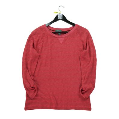 Lauren Ralph Lauren Langarm Damen T-Shirt Rot Größe L #QWE1158