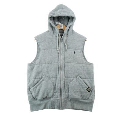 Polo Ralph Lauren Herrenweste Quilted Jersey Kapuzenweste Größe L #QWE7798