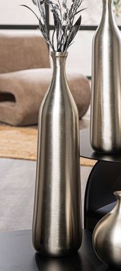 Gilde Flaschenvase, "Argenterie", Aluminium, silberfarben, VE 1, H. 44,5 cm, D
